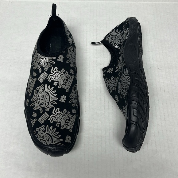 Men’s Aztec Print Black Water Shoes Slip-On Aqua 10 | adventure gear travel - Picture 3 of 13